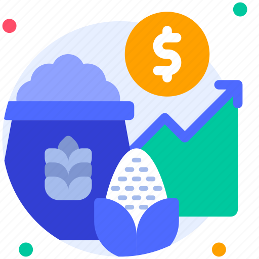Commodity, food material, goods, increase, analysis, broker, agent icon - Download on Iconfinder