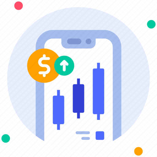 Stock, market, investment, money, mobile phone, broker, agent icon - Download on Iconfinder