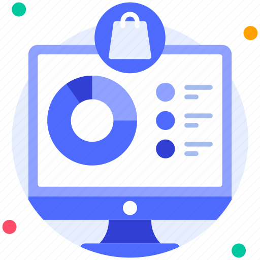 Shopping analytics, computer, online, analysis, shopping, marketing, promotion icon - Download on Iconfinder