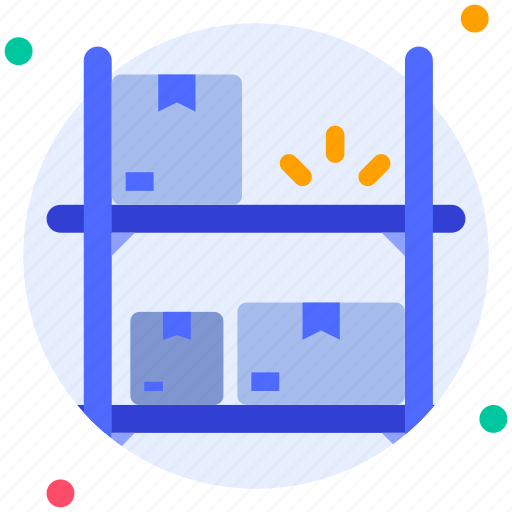 Storage, warehouse, rack, boxes, product, goods, mass production icon - Download on Iconfinder