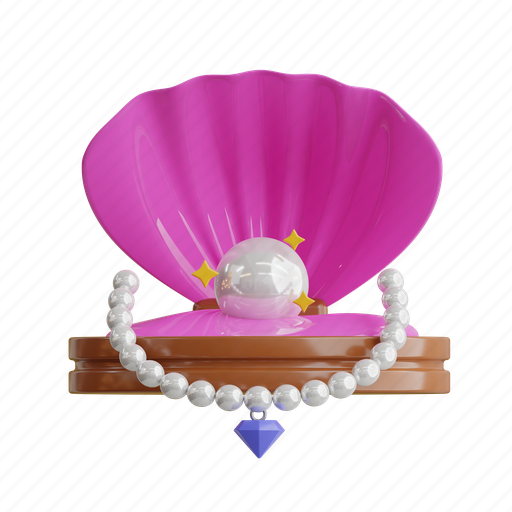 Pearl, shiny, beautiful, jewelry, light, beauty, fashion 3D illustration - Download on Iconfinder