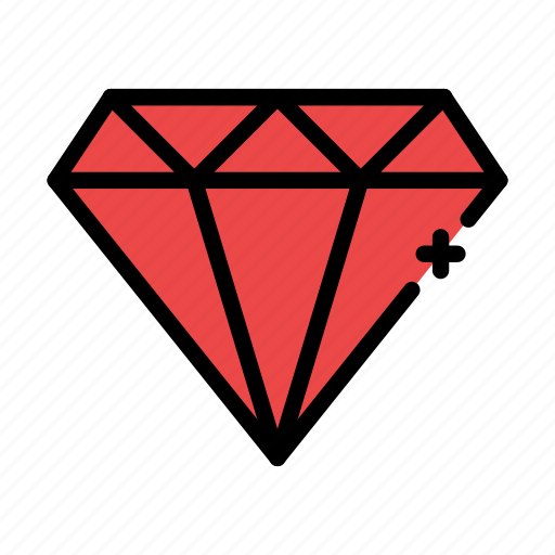 Diamond, jewel, ruby, vision icon - Download on Iconfinder