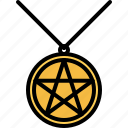 pentagram, star, medallion, fortune, teller, telling, magic, esotericism