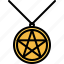 pentagram, star, medallion, fortune, teller, telling, magic, esotericism 