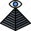 pyramid, eye, vision, fortune, teller, telling, magic, esotericism 