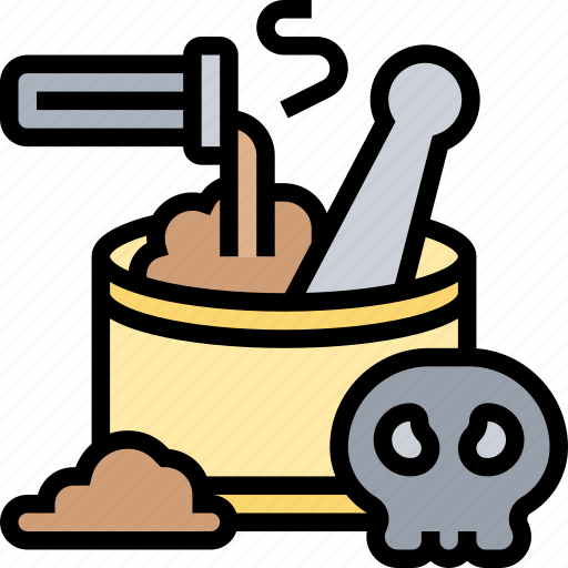 Mortar, pestle, alchemy, poison, magic icon - Download on Iconfinder