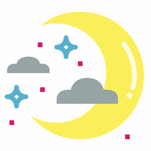 Half, moon, night, stars icon - Download on Iconfinder