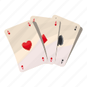 ace, card, cartoon, game, heart, poker, win 