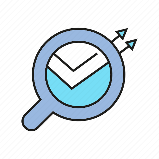 Analytics, arrow, chart, data, data analysis, graph, magnifier icon - Download on Iconfinder