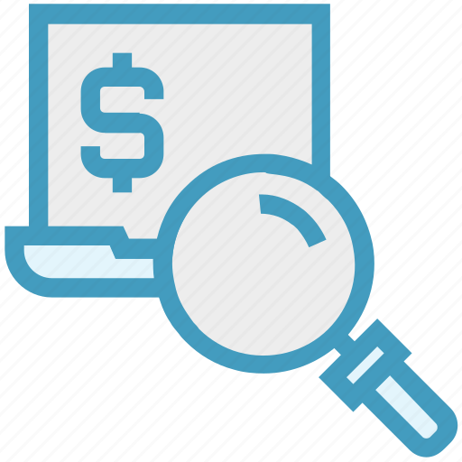 Find, glass, laptop, magnifier, magnifying glass, search, zoom icon - Download on Iconfinder