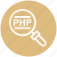find, glass, magnifier, magnifying glass, php, search, zoom 