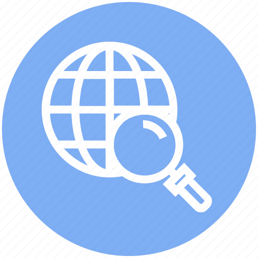 Find, glass, magnifier, magnifying glass, search, world, zoom icon - Download on Iconfinder