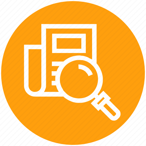Find, glass, magnifier, magnifying glass, search, sheet, zoom icon - Download on Iconfinder
