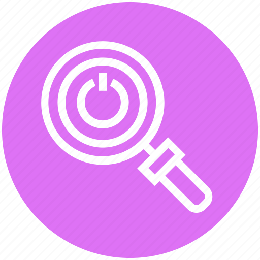 Find, glass, magnifier, magnifying glass, on off button, search, zoom icon - Download on Iconfinder