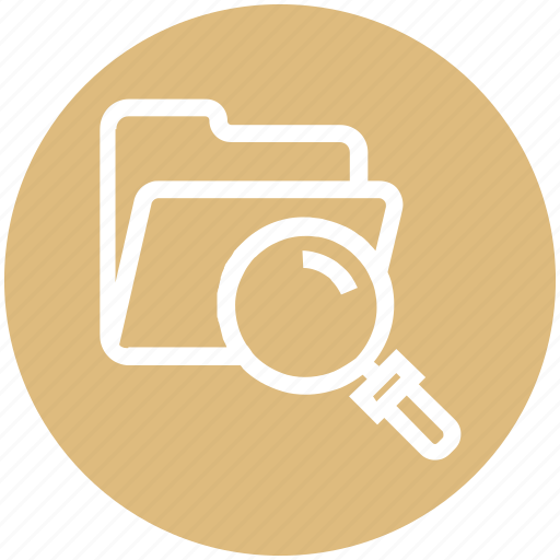 Find, folder, glass, magnifier, magnifying glass, search, zoom icon - Download on Iconfinder