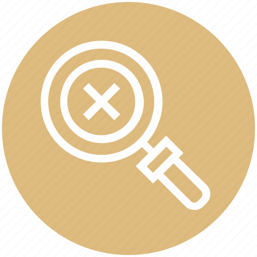 Find, glass, magnifier, magnifying glass, reject, search, zoom icon - Download on Iconfinder