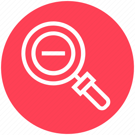 Find, glass, magnifier, magnifying glass, minus, search, zoom icon - Download on Iconfinder