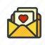 card, favorite, greeting, heart, letter, love, mail 