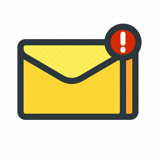Email, important, mail, newsletter, notification, spam, warning icon - Download on Iconfinder