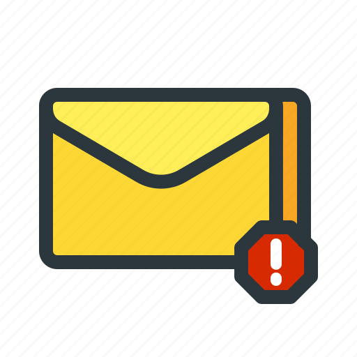 Dangerous, email, mail, newsletter, spam, suspicious, warning icon - Download on Iconfinder