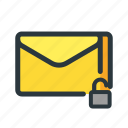 email, encrypted, mail, newsletter, password, unlocked, unsecured 