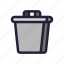 bin, delete, discard, garbage, recycle, remove, trash 