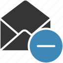 email, envelope, letter, mail, message icon, negative