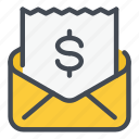 dollar, email, invoice, mail, message, money, salary