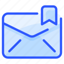 bookmark, envelope, letter, mail, message 