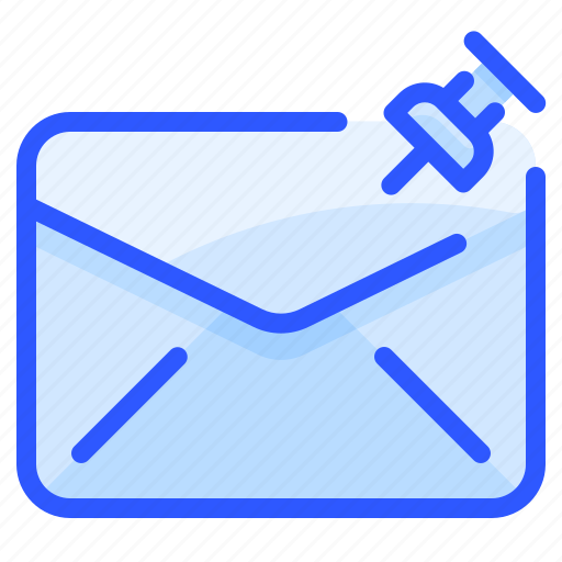 Attach, envelope, letter, mail, message, pin icon - Download on Iconfinder