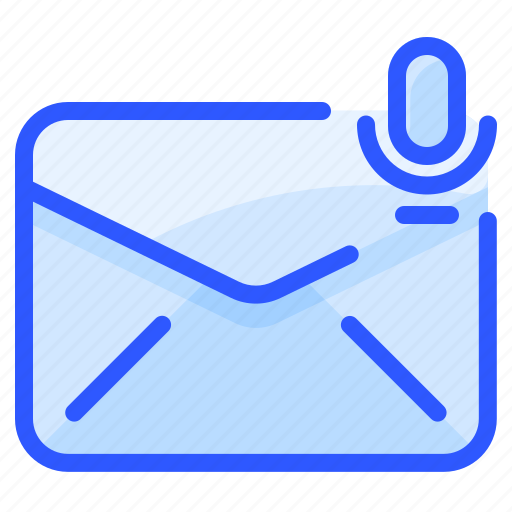 Audio, envelope, letter, mail, message, mic icon - Download on Iconfinder