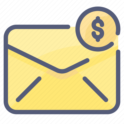 Coin, dollar, envelope, letter, mail, message icon - Download on Iconfinder
