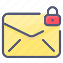 envelope, letter, lock, mail, message, secure 