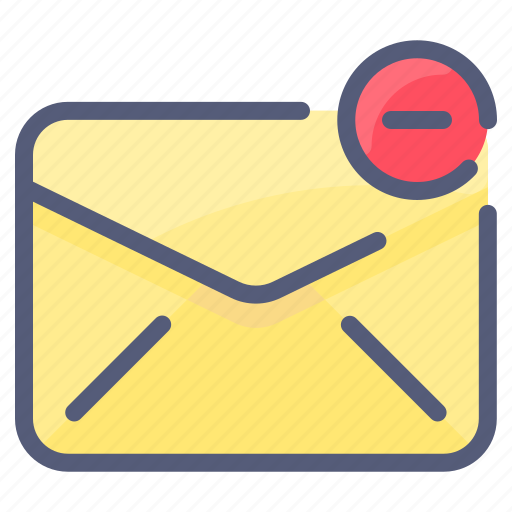 Cancel, delete, envelope, letter, mail, message, minus icon - Download on Iconfinder