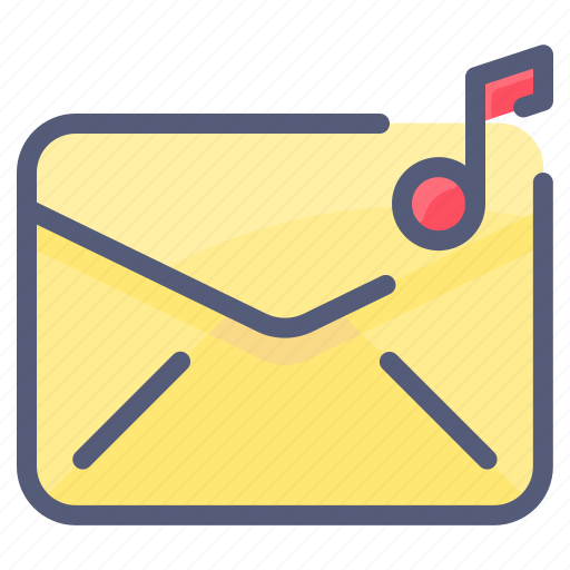 Envelope, letter, mail, message, music, sound icon - Download on Iconfinder
