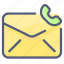 contact, envelope, letter, mail, message, phone 