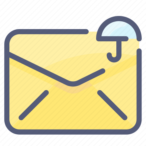 Envelope, letter, mail, message, umbrella icon - Download on Iconfinder
