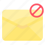 block, envelope, letter, mail, message, spam 