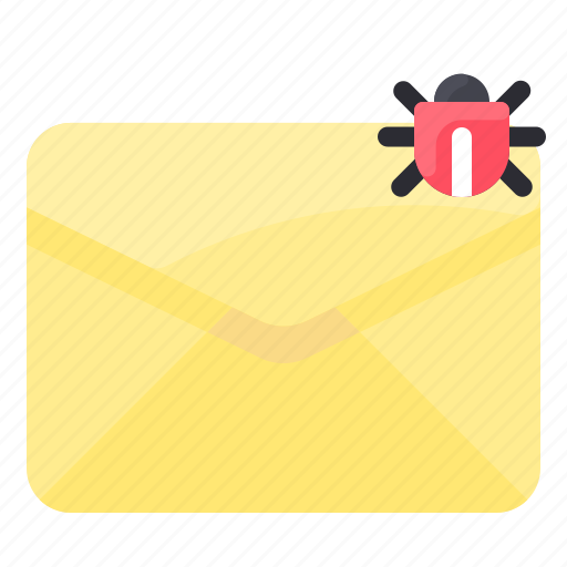 Bug, envelope, letter, mail, message, virus icon - Download on Iconfinder
