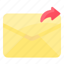 envelope, forward, letter, mail, message, resend 