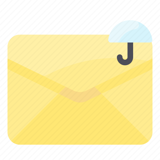 Envelope, letter, mail, message, umbrella icon - Download on Iconfinder