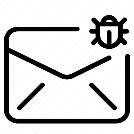Bug, envelope, letter, mail, message, virus icon - Download on Iconfinder