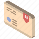 iso, isometric, mail, package, post
