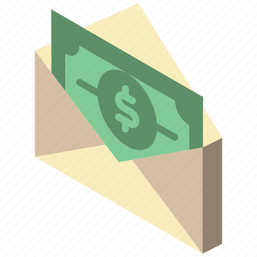 Iso, isometric, mail, money, post, send icon - Download on Iconfinder