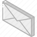 envelope, iso, isometric, mail, post