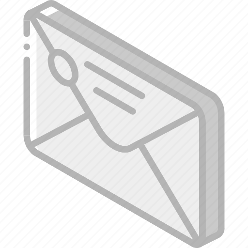 Envelope, iso, isometric, mail, post, sealed icon - Download on Iconfinder