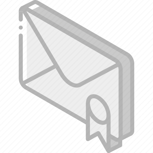 Iso, isometric, mail, marked, post icon - Download on Iconfinder