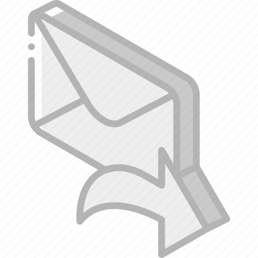 Forward, iso, isometric, mail, post icon - Download on Iconfinder