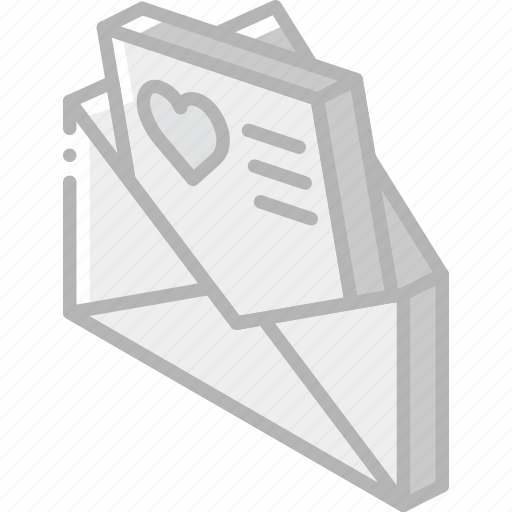 Iso, isometric, letter, love, mail, post icon - Download on Iconfinder