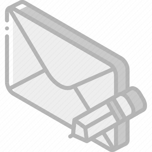Iso, isometric, mail, post, write icon - Download on Iconfinder